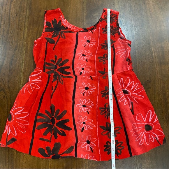 Jams World Vintage Peplum Jolie Abstract Floral Tank Top Size Small - Picture 4 of 7